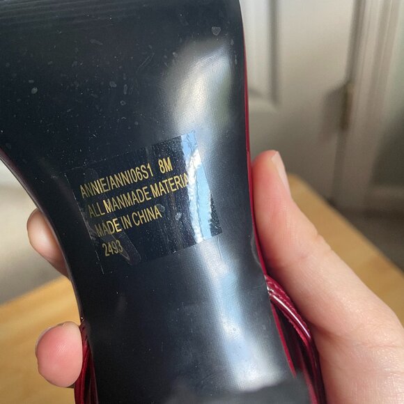 Steve Madden Annie Wine Patent Strappy Heels Size 8 - Picture 8 of 8